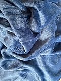 Leonado Vicenti Spannbettlaken Winter extra warm Plüsch dunkelblau 140x200 / 160x200 kuschelige Premium Cashmere Touch Bettlaken Fleece Betttuch