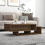 RAUGAJ Couchtisch Braun Eiche 105x55x32 cm Holzwerk,Artikelfarbe-Brauneiche