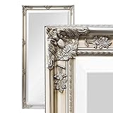 dasmöbelwerk XXL Barock Wandspiegel Spiegel 200 x 100 cm Antik-Stil Ganzkörperspiegel (Silber)