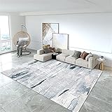 RUGMRZ Teppichrutschstopp Wohnzimmer Möbel Modern Teppich Graublaue Tusche malerei Serie Schlafzimmer Teppich verschleiß fest und Nicht verblassen Teppich Küche rutschfest 180 x 200 cm