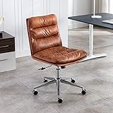 Wahson Bürostuhl Schreibtischstuhl Ergonomisch Drehstuhl Computerstuhl ohne armlehne Arbeitsstuhl für Home Office/Arbeitszimmer（Braun）
