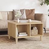 TECHPO Home Furniture Couchtisch, Sonoma-Eiche, 60 x 50 x 36,5 cm