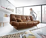 DELIFE Bettsofa Viol Braun 190x90 cm mit Bettkasten Schlaffunktion Schlafsofa