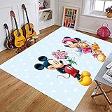 LUWADO Minnie Maus Anime Teppich Super Weicher Cartoon 3D-Druck Teppich Rutschfester Teppich Wohnzimmer Teppich 80 * 150 cm B2723