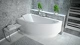 BADLAND Eckbadewanne Wanne Acryl Praktika RECHTS LINKS 140x70 mit Acrylschürze, Füßen und Ablaufgarnitur GRATIS (140x70 RECHTS)