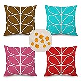 Wasserdicht Outdoor Kissen Rote Abstrakte Blume Kissenbezug 55x55cm 4er Set Sofakissen Quadratischer Kissenhülle Doppelseitig Dekorative Kissenbezüge, für Terrasse Garten Wohnzimmer Zierkissen I42