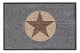 Carpet Diem Fussmatte Soft Stern 50x75cm Velour Schmutzfang Rahmen, Rückseite rutschhemmend saugstarkes Garn der Schmutzfangmatte nimmt Schmutz und Wasser auf
