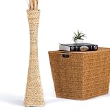 Leewadee Bodenvase für Dekozweige hohe Standvase Design Holzvase, Wasserhyazinthe, 70 cm, Natur