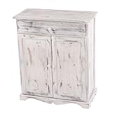 Mendler Kommode Schrank AM, 78x66x33cm, Shabby-Look, Vintage - weiß