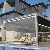 Wasser-und Winddichter Rollo für Fenster und Türen,Transparente Große PVC-Außenrollo Für Patio-Pavillon-Balkon,Anpassbar(Size:120x110cm,Color:Klar)