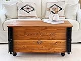 Uncle Joe´s Couchtisch XL Roosevelt Truhentisch Truhe im Vintage Shabby chic Style aus Massiv-Holz in braun mit Stauraum und Deckel Holzkiste Beistelltisch Landhaus Wohnzimmertisch Holztisch