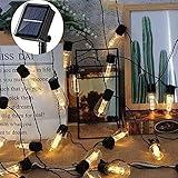 DIE Solarbetriebene Außen-Lichterkette, Wasserdichte Terrassenbeleuchtung Mit 3,5 M, 10 Glühbirnen, Girlandenlaterne, LED-Glühbirne, Lichterkette Für Gartendekoration, Neujahrsparty,Constructive23