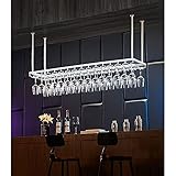 ESSBAG Weinregal, Deckenweinregal Wandmontiertes Weinflaschenregal Deckenweinglasregal Weinflaschenregal Höhe 30-60 cm Einstellbar Guter Helfer für Restaurants, Küchen und Bars