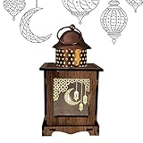 Bauernhaus Holzlaternen Wohnkultur | Dekorative Lampen für den Innenbereich | Beleuchtete Laterne Tischplatte oder hängende Landhaus-Hochzeit oder Weihnachtsdekoration für Heimdekoration Shenrongtong