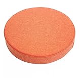 (Satz Von 1/2/4) Sitzpolster Aus Baumwolle Und Leinen Mit Reißverschluss, Weiche Schwamm-Stuhlpolster, Rundes Hocker-Sitzkissen, Rattan-Stuhlkissen ( Color : Orange , Size : 40*40*8cm(Set Of 1) )