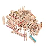 Cabilock 50 Stück Mini-Wäscheklammern Mini-Wäscheklammern Aus Holz Clip-Wäscheklammern Zum Basteln Farbige Wäscheklammern Holzklammern Wäscheklammern Wäscheklammer Bastelklammer
