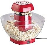Rosenstein & Söhne Popkorn-Maschine: Heißluft-Popcorn-Maschine mit Auffangschale, für 80 g Mais, 1.200 Watt (Retro-Heißluft-Popcorn-Maschine)