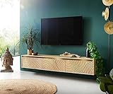 DELIFE TV-Board Budaya Mango Natur 175 cm 3 Türen schwebend Lowboard