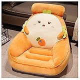BINGDONGA Cartoon Kindersofa Ergonomisches Design Pp-baumwollfüllung + Kurzes Plüschgewebe Vollpolsterung Gepunkteter Kunststoffboden Kissen 10cm Erhöht Leicht Zu Bewegen