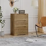 HOCSOK Kommode, Sideboard mit 3 Schubladen, Mehrzweckschrank mit großem Stauraum, Schubladenschrank für Wohnzimmer, Flur, Schlafzimmer, 60x40x82cm