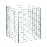 bellissa Gitter-Komposter, verzinkt - 99060 - Kompostbehälter aus Stahlgitter für Garten- und Küchenabfälle - 60 x 60 x 80 cm