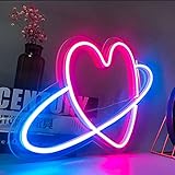 LHQ LED-Neonschilder mit Herzkugel, leuchtende Neonschilder für Schlafzimmer, Wanddekoration, Festivalgeschenk, Party, Hochzeit, Bardekoration, Firmenlogo, Neonlicht