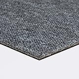 Teppichfliesen 50x50 selbstliegend grau Schlingenware Teppichboden als Fliesen Schlingenteppich Fliesen für Büro und Arbeitszimmer | (1m², Dunkelgrau)