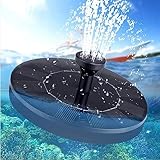 Solar Springbrunnen 2023 Upgrade, Schwimmende Solarbrunnenpumpe, 130 mm Solarbrunnen Solar für Garten, Vogel-Bad, Fisch-Behälter