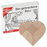 Bartl 102241 Mini-Holz-Puzzle Das gebrochene Herz aus 9 kleinen Holzteilen