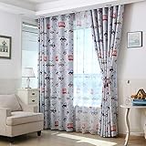 Naturer Kinder Vorhang Verdunkelung Junge Ösen Junge und Mädchen 225x140 Lang Auto Muster Kinderzimmer Gardinen Vorhänge Blickdicht Babyzimmer Schlafzimmer Gardine Ösenschal