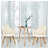 Tisch- und Stuhlset Esszimmerstuhl, 3er-Set, Balkon, Lounge-Sofa, nordisches Massivholz, runder Tisch, Café, Teeladen, Bibliothek, Schlafzimmer, Lounge, moderner minimalistischer Stil, Schönheitssalon