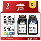 InkSpirit 545 546 Patronen, 545XL 546XL Multipack Wiederaufbereitet für Canon 545 546, PG-545 Schwarz, CL-546 Farbe Kompatibel für Canon Pixma TR4500, TR4550, TR4551, TS3150, TS3151, TS3450, TS3350