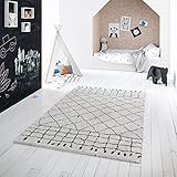 BALTA Berberteppich, Shaggy Wohnzimmerteppich mit minimalistischem Design, Teppich 160x230 cm, Weich und Komfortabel, Pflegeleicht, Florhöhe 30 mm, Polypropylen, 160x230 cm, Grau - Schwarz
