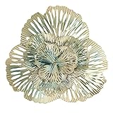 3D-Wanddekoration aus Metall, Moderne, Stilvolle Dreieckige Ginkgo-Blumen-Eisen-3D-Wandskulptur Für Wohnzimmer, Schlafzimmer, Flur(EIN Stil)