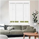 Weiße Jalousien, Fensterjalousien aus Holz mit 50 mm/2 Zoll Lamellen, Jalousien aus natürlichem Massivholz, Rollos for die Privatsphäre zu Hause (Size : 70x160cm/28x63in)