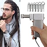 Dreadlocks Maker Elektrische Dreadlock-Maschine für Loc, mit 6 Ersatzköpfen, tragbare Häkel-Dreadlock-Flechtmaschine, Haarverlängerungen für Dreadlocks