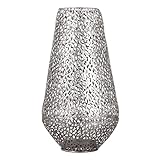 Casablanca - Boden-Windlicht - Purley - Metall - antik-Silber - Tischdeko - Höhe 46 - Ø 25 cm