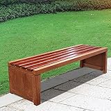 IDEAX Gartenbank Ohne Lehne Wetterfest Stabile Parkbank Holzbank Garten Balkonbank Kleiner Balkon Relaxbank Outdoormöbel Für Balkon, Terrasse, Wintergarten, Garten (Color : A, Size : 120 * 40 * 45cm)