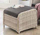 Destiny Lounge Hocker Casa Vintage Weiß Luna Palma Fußhocker Polyrattan Beinauflage