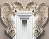 Engel Deko Figur Engel der Erlösung Wandskulpturen Engelfigur mit Flügel Schutzengel Türdeko Angel Dekofigur Weihnachtsengel Wanddeko Engelkind Skulptur Geschenk Geburtstag Weihnachten Advent