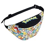 Pokemon Bauchtasche Kinder - Gürteltasche Kinder - Pikachu Reisetasche für Reisen Sportschule Pokemon Geschenke für Jungen Bauchtasche Mädchen und Jungen - 26.5 X 15 X 7.5 cm (Multi)