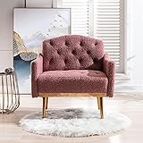 Bequemer Sessel, gepolsterter Sessel, Einzelsofa mit Rückenlehne, solide konische Metallbeine für Wohnzimmer, Schlafzimmer, Büro