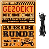 2 Stück Schild für Teenager 30x20cm Nicht Stören Wandschild Türschild Lustige Geschenke zur Jugendweihe Geburtstag als Spielzimmer Zimmer Party Deko für Junge Mädchen Jugendliche