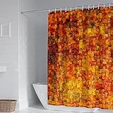BCughia Shower Curtains Long, Duschvorhang 180x200 cm Vintage Mehrfarbiges Muster Mehrfarbig Multicolor Shower Curtain Set 72' Wx80 H Rideau De Douche Decor