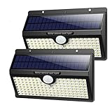 Solarlampen für Außen mit Bewegungsmelder,?2019 Superhelle 138LED-1400Lumen?iPosible Wasserdichte Wandleuchte Solarleuchten für Außen 2500mAh Led Solar Aussenleuchte -2 Stück