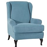 RUYICZB Ohrensessel-Schonbezüge, Stretch-Spandex-Ohrensessel-Bezüge, Sofa-Schonbezug, waschbarer Sessel-Schutzbezug für Wohnzimmer und Schlafzimmer,Grün