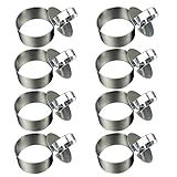 BluVast Speiseringe, 8pcs Tortenring Klein 8cm, Mousse Ringe, Speiseringe Edelstahl, Kleine Tortenringe, Mini Tortenring, Anrichteringe Kuchenring mit Stamper für Kuchen Mousse Dessert