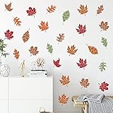 Tanlaby Ahorn Blätter Wandtattoo Gelb Herbstblätter Wandaufkleber Erntedankfest Ahornblätter Wandsticker Wanddeko für Schlafzimmer Wohnzimmer Babyzimmer Sofa Hintergrund Wanddeko