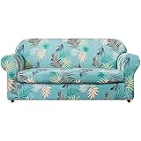 Sofabezug, Stretch-Sofabezug, 2-teiliger separater Sofabezug, Spandex-Jacquard-Couchbezug, Möbelbezug für Wohnzimmer, Grün, 1 Sitzer, 81–121 cm (32–48 Zoll)