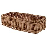 HOLIDYOYO Geflochtener Aufbewahrungskorb Besteckaufbewahrung Organizer Korb Utensilienhalter Besteck-Caddy Organizer Für Arbeitsplatte Party Buffet Picknick Camping